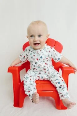 S/S ZIPPER ONEPIECE | CELEBRATION -Goumikids Shop Goumi Americana KaitlinGreen 465