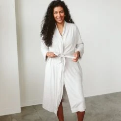 WOMENS ROBE | STORM GRAY -Goumikids Shop Goumi CoreJuly22 KaitlinGreen 13