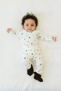 L/S BODYSUIT | CITY BLOCKS -Goumikids Shop Goumi FW23Drop2 KaitlinGreen 474