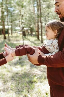 RIB KNIT PANTS | REDWOOD -Goumikids Shop Goumi Fall23Drop1 Location KaitlinGreen 347