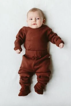 RIB KNIT PANTS | REDWOOD