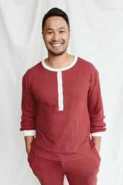 MENS THERMAL TOP | COCOA + CREAM | FITS SNUG -Goumikids Shop Goumi InTheSnowSTUDIO KaitlinGreen 4902000x3000 1
