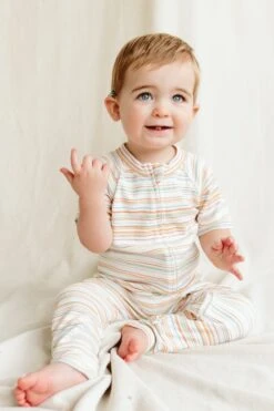 S/S ZIPPER ONEPIECE | BOARDWALK STRIPE