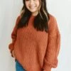 WOMENS CHUNKY KNIT SWEATER | CLAY