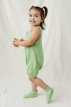 QUICK CHANGE ROMPER | MATCHA -Goumikids Shop Goumi Spring Summer24 KaitlinGreen 1134 1