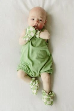 QUICK CHANGE ROMPER | MATCHA -Goumikids Shop Goumi Spring Summer24 KaitlinGreen 471 1