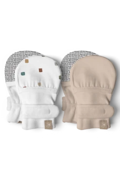 STAY ON 2-PACK MITTS | CITY BLOCKS + SANDSTONE