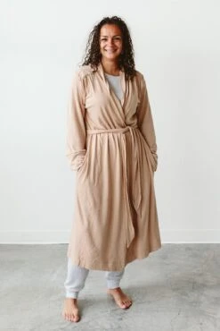 WOMENS ROBE | SANDSTONE -Goumikids Shop Goumi Robes KaitlinGreen 292