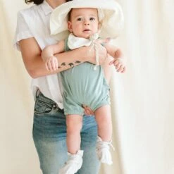 QUICK CHANGE ROMPER | SEA GLASS -Goumikids Shop GoumixBriar KaitlinGreen 51