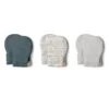 STAY ON 3-PACK MITTS | MIDNIGHT + GRIDLOCK + DESERT MIST -Goumikids Shop Preemie 3pk Midnight Gridlock DesertMist Tan Labels