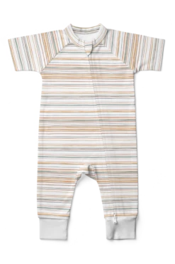 S/S ZIPPER ONEPIECE | BOARDWALK STRIPE 39 S/S ZIPPER ONEPIECE | BOARDWALK STRIPE -Goumikids Shop SS Jumpsuit 0 3 Boardwalk Front