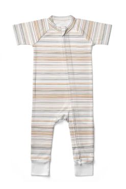 S/S ZIPPER ONEPIECE | BOARDWALK STRIPE 41 S/S ZIPPER ONEPIECE | BOARDWALK STRIPE -Goumikids Shop SS Jumpsuit 6 12 Boardwalk Front