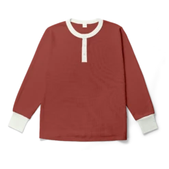 MENS THERMAL TOP | COCOA + CREAM | FITS SNUG -Goumikids Shop Thermal Mens Loungewear Top Cocoa