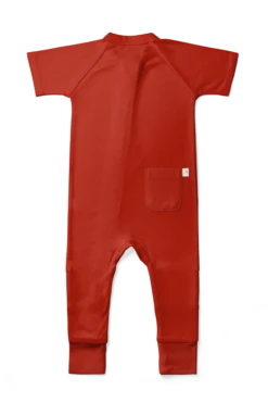 S/S ZIPPER ONEPIECE | CHERRY PIE -Goumikids Shop shopifyGK Jumpsuit Back CherryPie