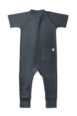 S/S ZIPPER ONEPIECE | MIDNIGHT -Goumikids Shop shopifyGK Jumpsuit Back Midnight