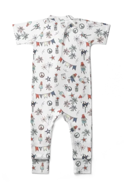 S/S ZIPPER ONEPIECE | CELEBRATION -Goumikids Shop shopifyGK Jumpsuit Back PartyInTheUSA