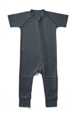 S/S ZIPPER ONEPIECE | MIDNIGHT -Goumikids Shop shopifyGK Jumpsuit Front Midnight